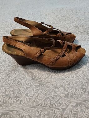 Nicole Villa Women's Leather Wedge Shoes, Size 10